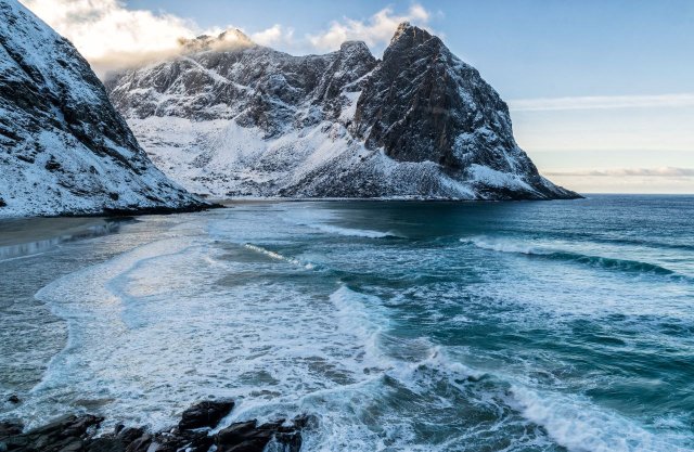 Kvalvika Beach, Lofoten, Norway.