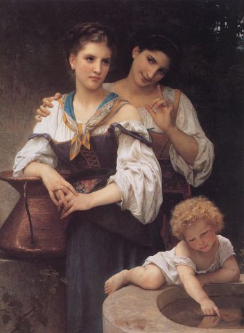 The Secret (1876). William-Adolphe Bouguereau (1825-1905).