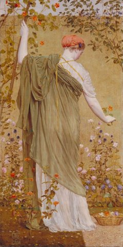 A Garden, 1869. Albert Joseph Moore (English, 1841-1893).