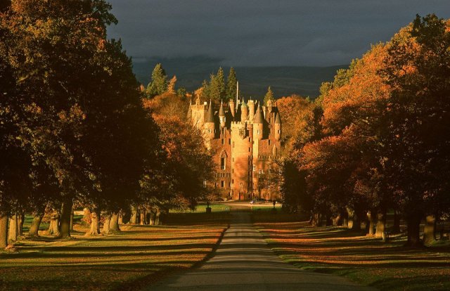 Autumn time at Frazier Castle, Scotland.