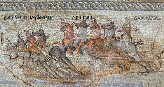 A rare mosaic depicting a horse-racing venue known as a hippodrome was discovered at the site of a 4th-century AD villa near the Cypriot capital of Nicosia, Cyprus.