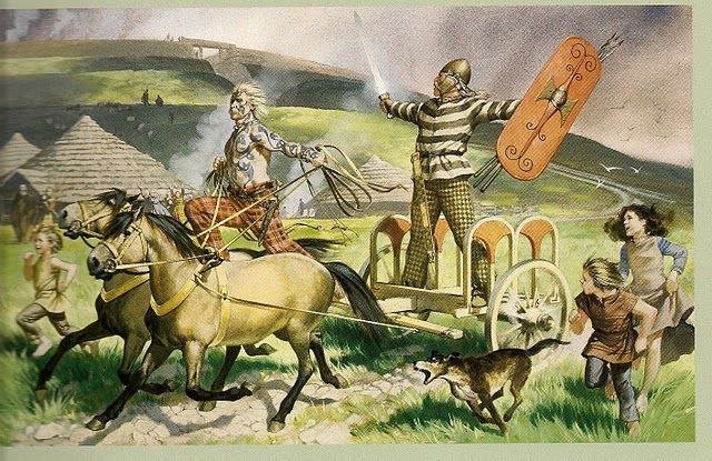Celtic Chariot. Angus McBride (English, 1931-2007).