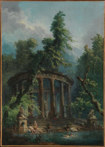 The Bathing Pool (1780). Hubert Robert (French, 1733-1808).