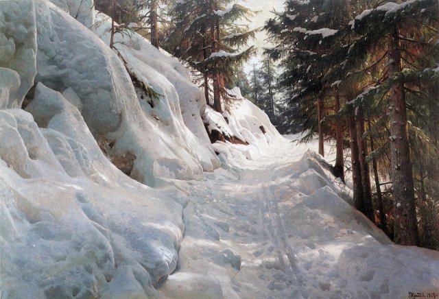 Snowy Landscapes.
Peder Mørk Mønsted (Danish, 1859-1941).