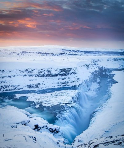 Gullfoss Falls, Iceland.