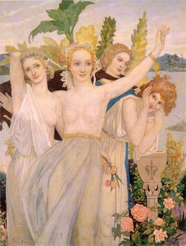 Happiness, 1920. John Duncan (Scottish, 1866-1945).