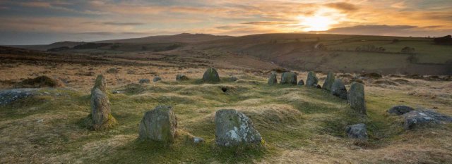 South Devon Stone Circle. England.