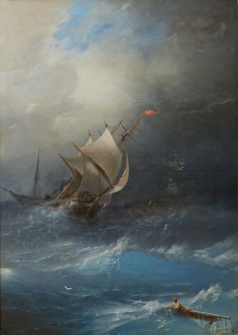 Storm on the Arctic Ocean (1864). Ivan Aivazovsky (Russian, 1817-1900).