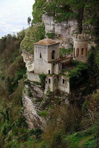 Castle in Erice, Sicily.
