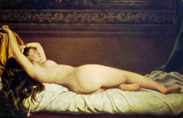 Nude, 1894. Vito d'Ancona (Italian, 1825-1884).