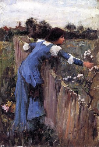The Flower Picker (1895). John William Waterhouse (English, 1849-1917).