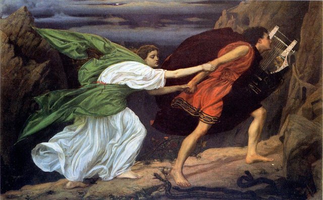 "Orpheus and Eurydice" by English painter, Edward Poynter (1862).
