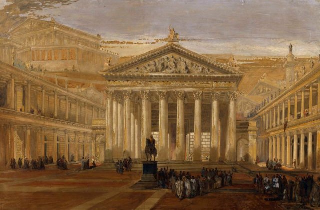 The Forum of Julius Caesar in Rome. C.R Cockerell (British, 1788-1863).