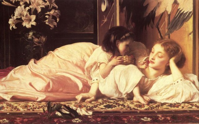 Mother and Child. Frederic Leighton (English, 1830-1896).