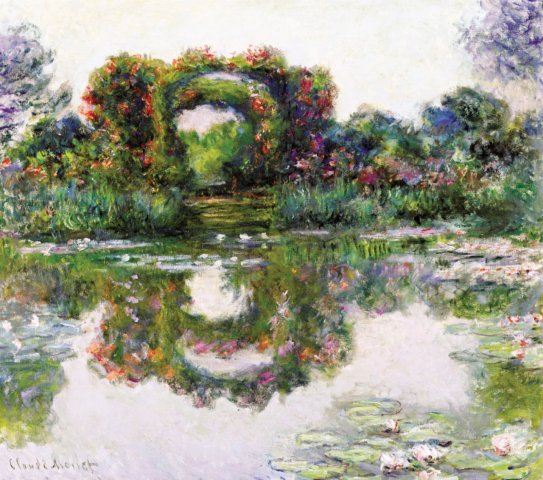 __Flowering Arches, Giverny__ (1913) by French impressionist painter Oscar-Claude Monet