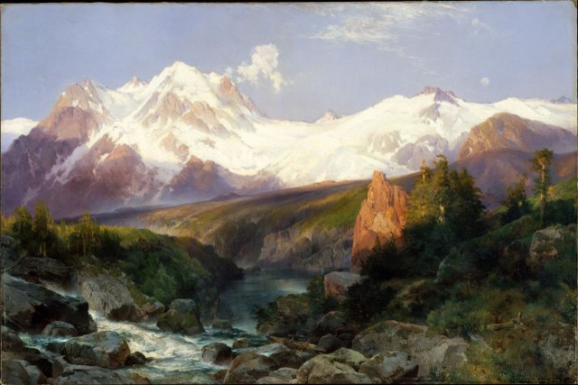 The Teton Range (1897).
Thomas Moran (English-American, 1837-1926).