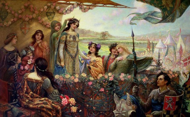 Lancelot and Guinevere (1890s). Herbert James Draper (British, 1863-1920).