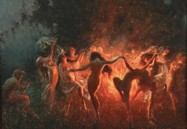 Ateş Dansı (Fire Dance). Joseph Tomanek (Czech, 1889-1974).