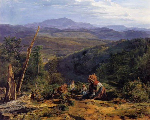 Wienerwald Landscape With Wildegg Castle (1855). Ferdinand Georg Waldmüller (Austrian, 1793-1865).