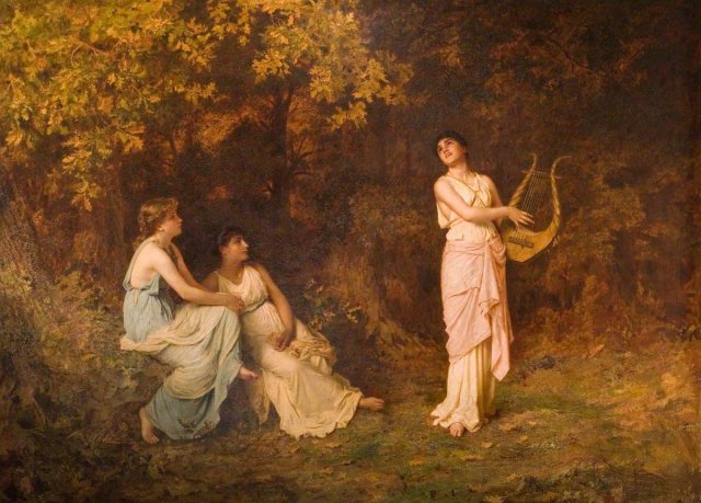 The Song (1881). Sophie Anderson (French, 1823-1903).