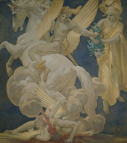 Perseus on Pegasus Slaying Medusa (1921). John Singer Sargent (English, 1856-1925).