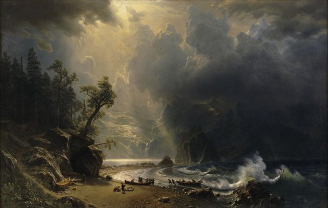 Puget Sound on the Pacific Coast (1870). Albert Bierstadt (German-American, 1830-1902).