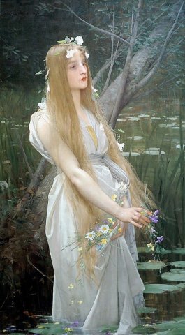 Ophelia (1890). Jules-Joseph Lefebvre (French, 1834-1912).