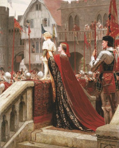 A Little Prince Likely in Time to Bless a Royal Throne (or Vox Populi) (1904). Edmund Leighton (English, 1852-1922).