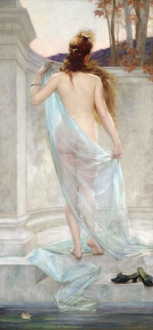 Diana Leaving Her Bath (1893). Guillaume Dubufe (French, 1853-1909).