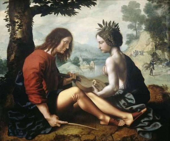 Allegory of Nature as the Mother of Art. Jan van Hemessen (Dutch, 1540-1557).