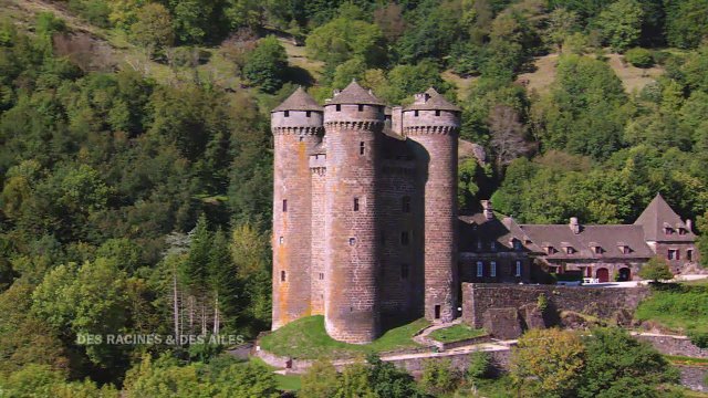 The castle of Anjony, formerly of Tournemire, from the 15th century, in Tournemire, France.