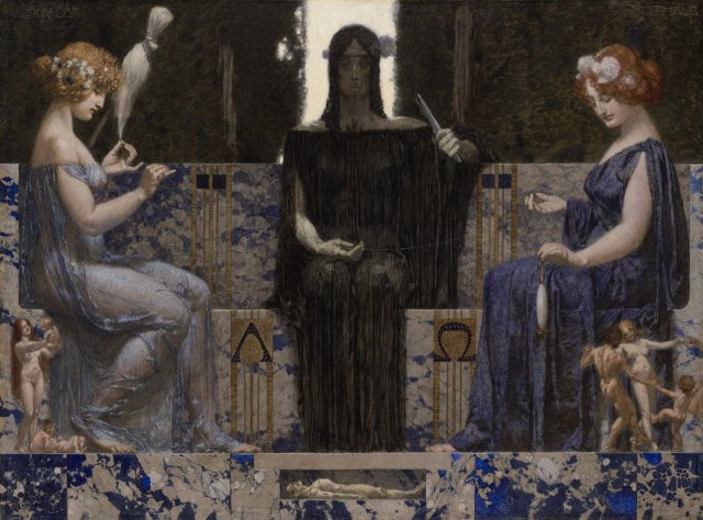 The Three Fates (c. 1910). Alexander Rothaug (Austrian, 1870-1946).