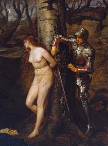 The Knight Errant (1870). John Everett Millais (English, 1829-1896).
