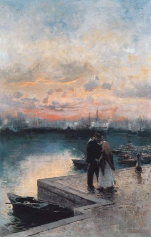 Farewell to the Sailor. Pompeo Mariani (Italian, 1857-1927).