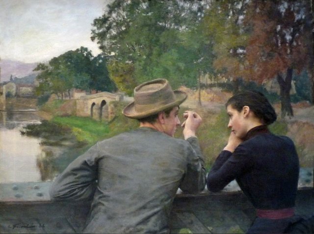 The Lovers (Autumn Evening) (1888). Émile Friant (French, 1863-1932).