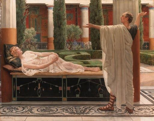 Horace and Lydia (1924). John Collier (English, 1850-1934).