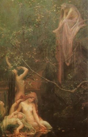 Fairies at the Spring (1895). Maximilian Pirner (Czech, 1854-1924).