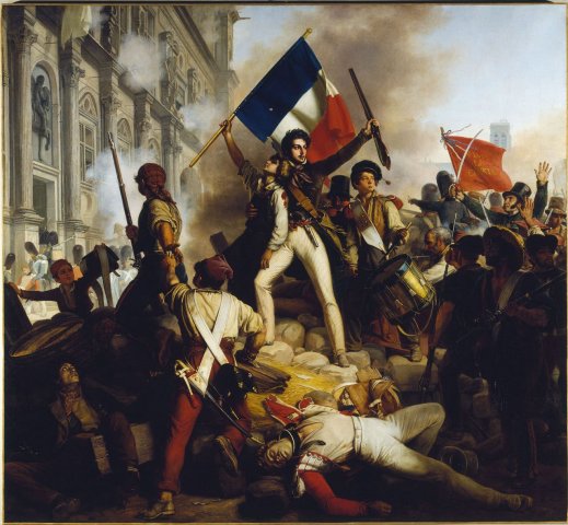 The Battle for the Town Hall, 28 July 1830 (1833). Jean-Victor Schnetz (French-Swiss, 1787-1870).